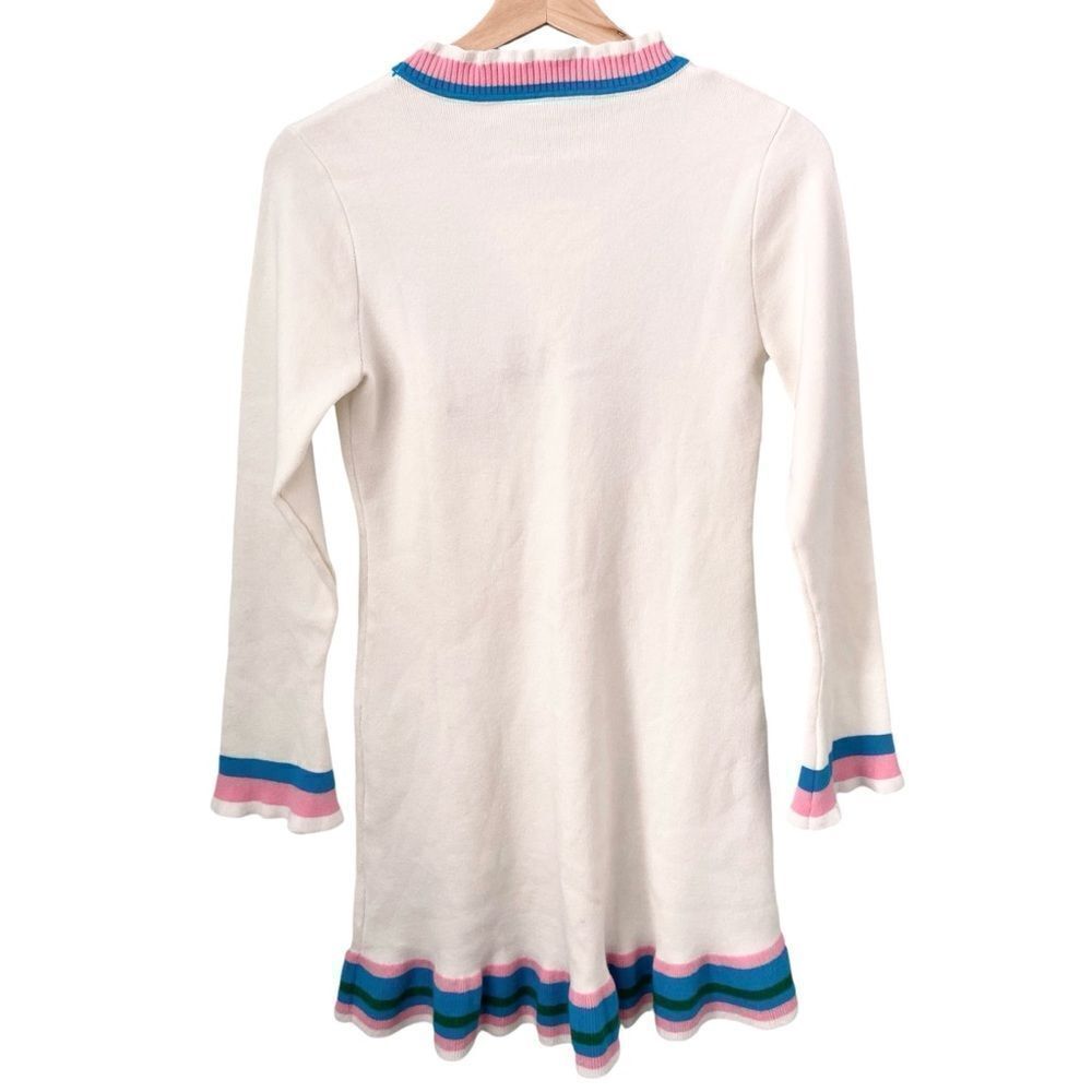Boho Vibe Parrot Embroidered Mini Sweater Dress in Size Medium - Picture 7 of 14